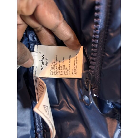 One Kid Hooded Pete the Cat Snowman Puffer Blue Coat Jacket Size 5 Onekid - Picture 14 of 15